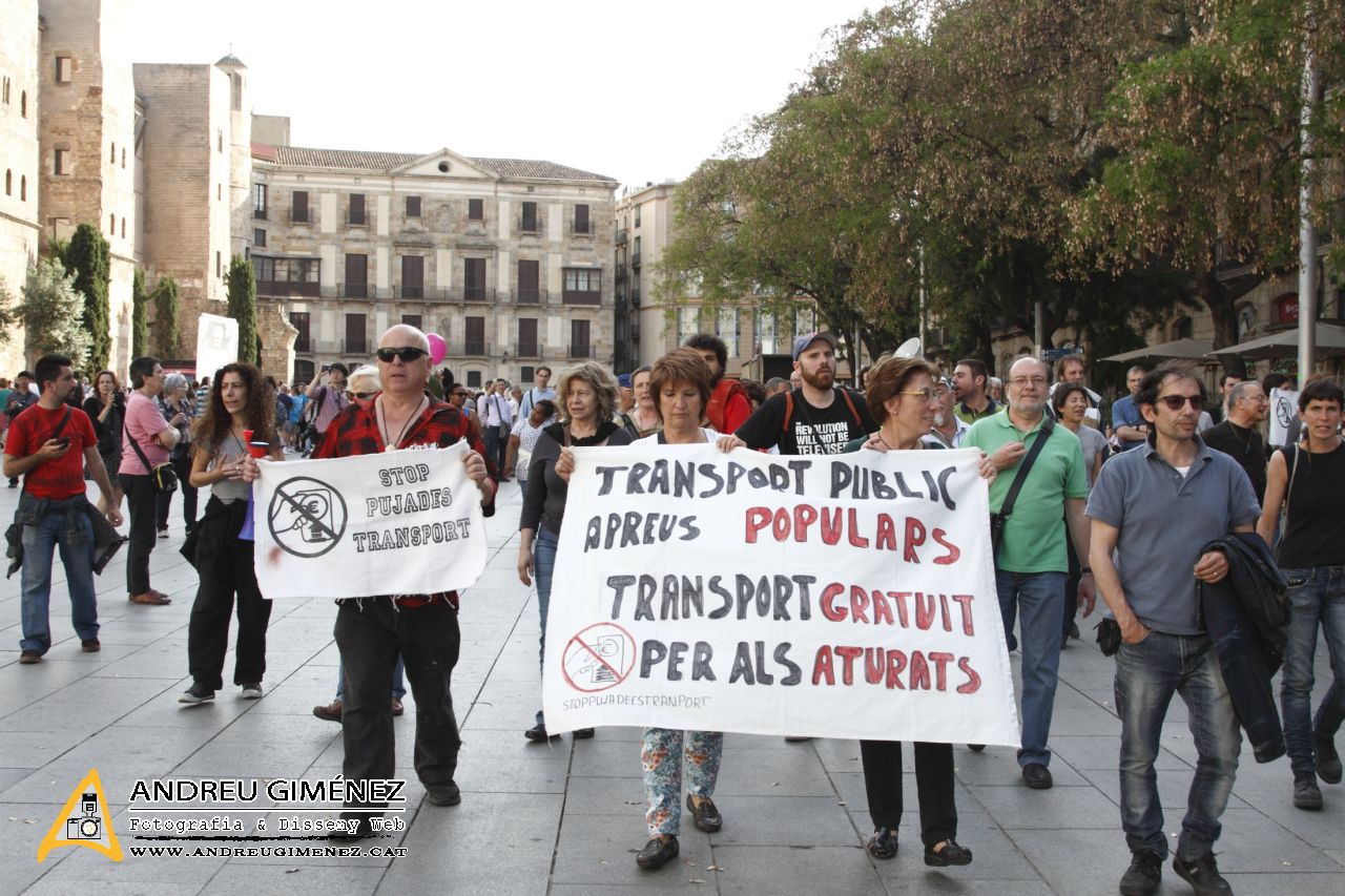 Protesta contra la pujada del preu del transport públic a Barcelona 10M