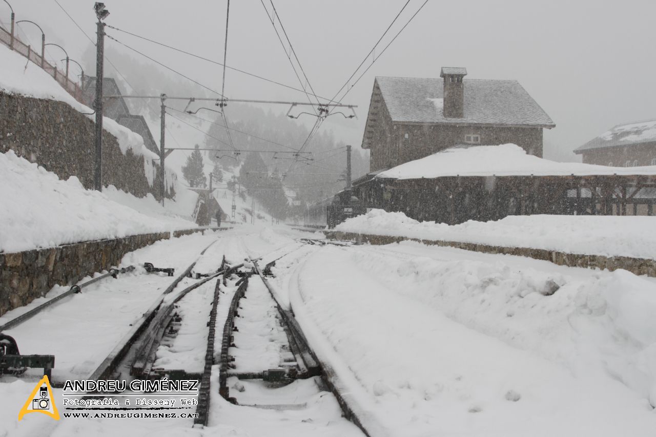 Nevada a la Vall de Núria