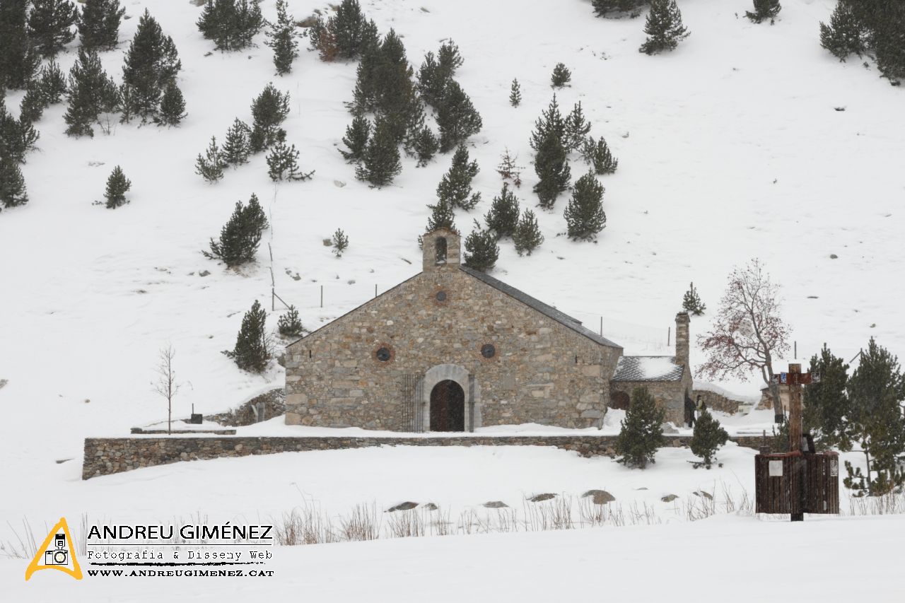 Nevada a la Vall de Núria