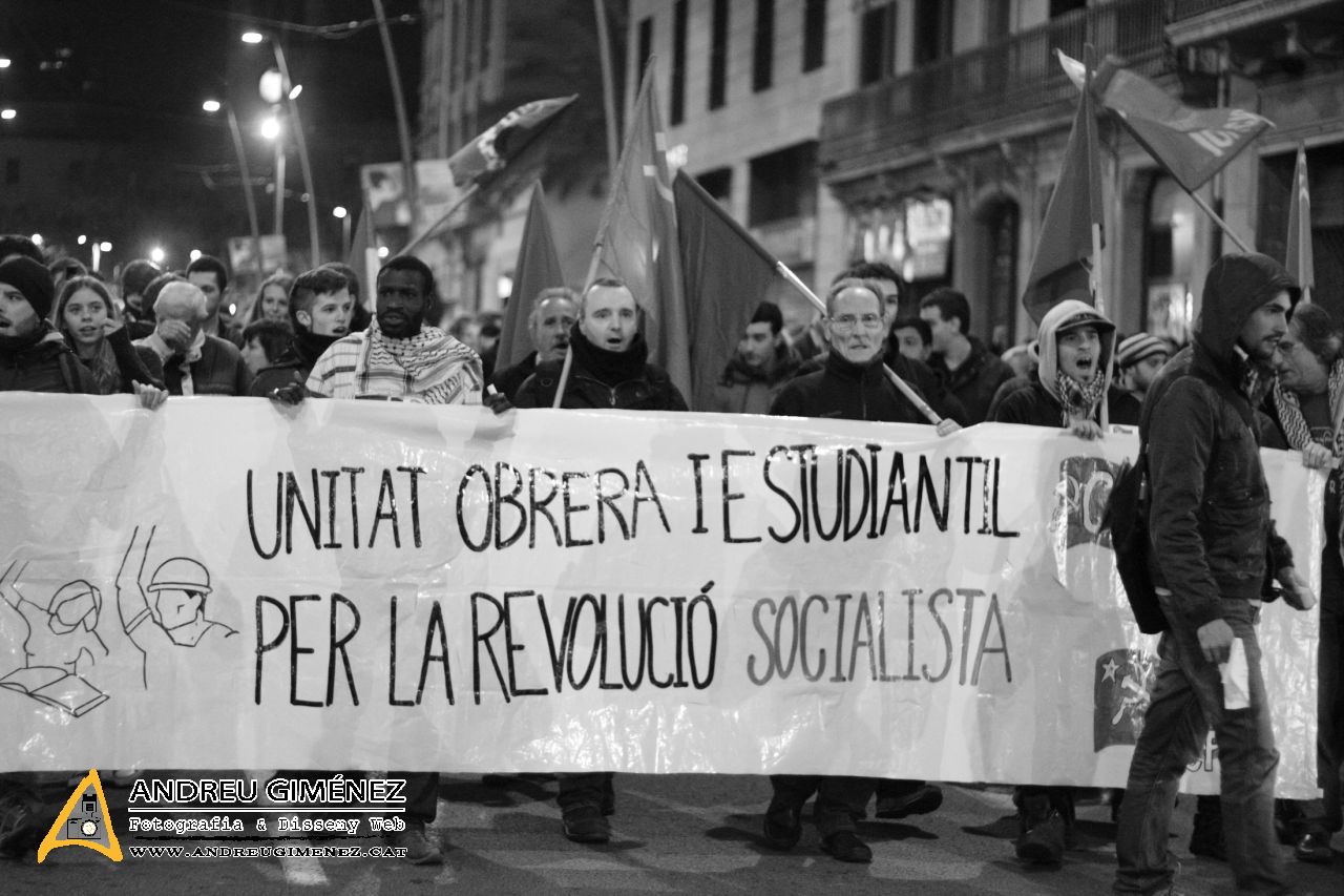 Manifestació a Barcelona en suport dels veïns de Gamonal