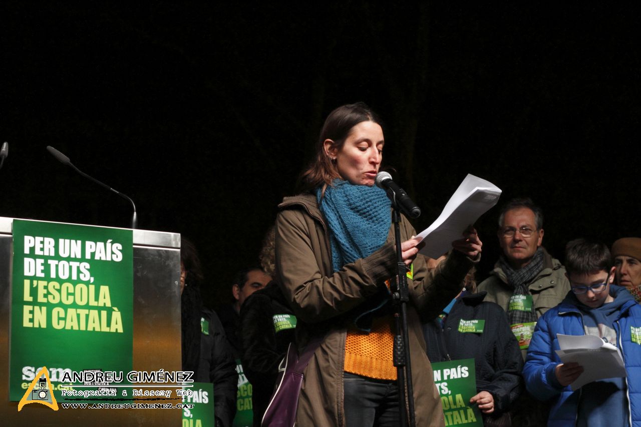Concentració en defensa de l’escola en català  a Barcelona