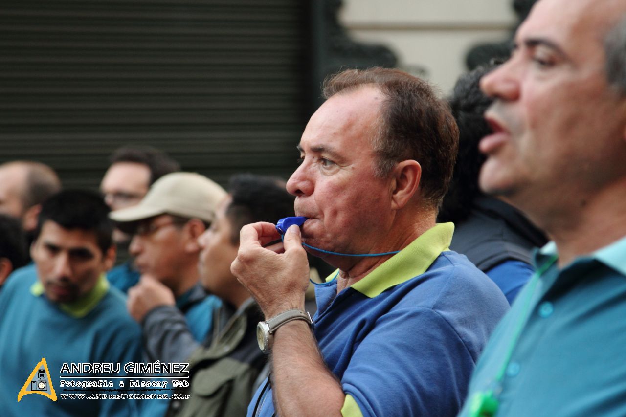 Protesta dels treballadors de les subcontractes de Telefónica Movistar