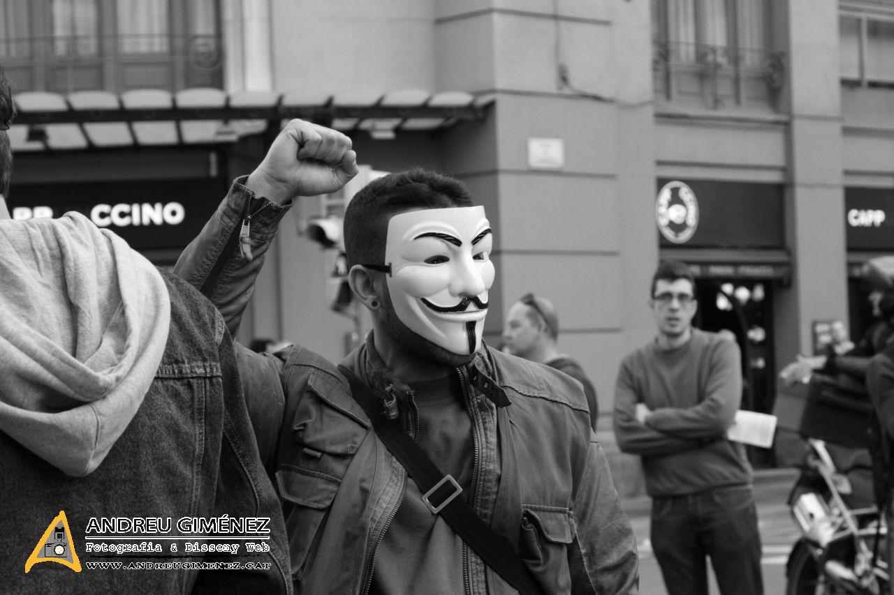 Protesta dels treballadors de les subcontractes de Telefónica Movistar