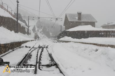 Nevada a la Vall de Núria