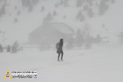 Nevada a la Vall de Núria