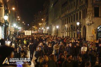 Manifestació a Barcelona en suport dels veïns de Gamonal