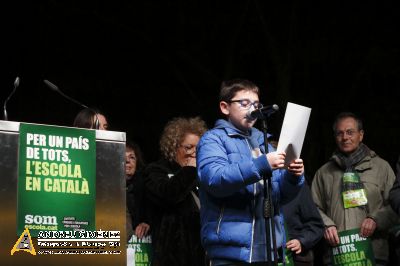 Concentració en defensa de l’escola en català  a Barcelona