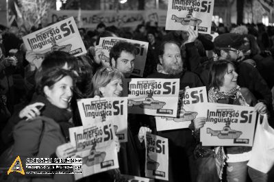 Concentració en defensa de l’escola en català  a Barcelona