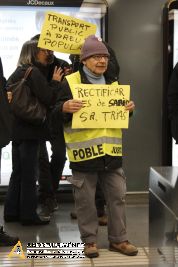 Protesta contra l’encariment del preu del transport públic 