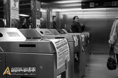 Protesta contra l’encariment del preu del transport públic 