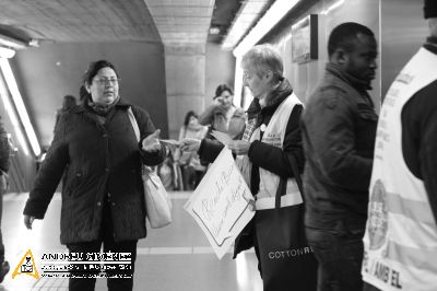 Protesta contra l’encariment del preu del transport públic 