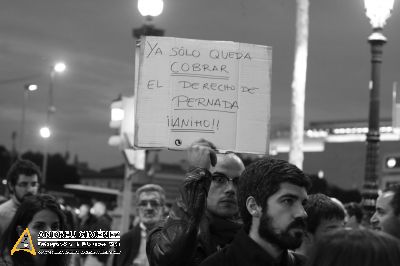 Protesta contra la pujada del preu del transport públic a Barcelona 15M