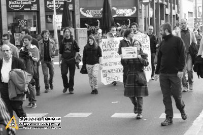 Protesta contra la pujada del preu del transport públic a Barcelona 15M