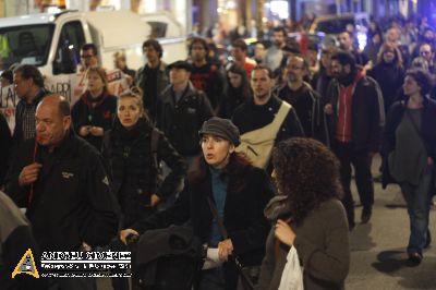 Protesta contra la pujada del preu del transport públic a Barcelona 15M