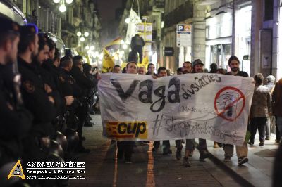 Protesta contra la pujada del preu del transport públic a Barcelona 15M