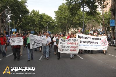 Protesta contra la pujada del preu del transport públic a Barcelona 10M