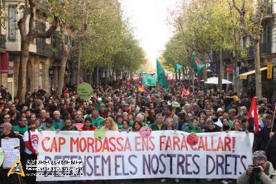 Protesta contra “la llei mordassa” a Barcelona