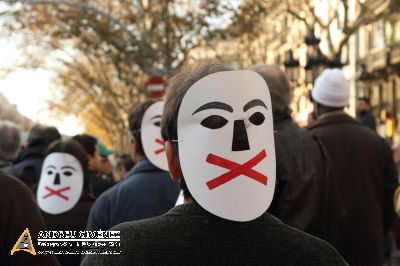 Protesta contra “la llei mordassa” a Barcelona