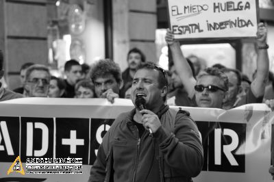 Protesta dels treballadors de les subcontractes de Telefónica Movistar