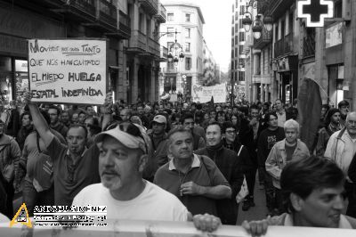 Protesta dels treballadors de les subcontractes de Telefónica Movistar