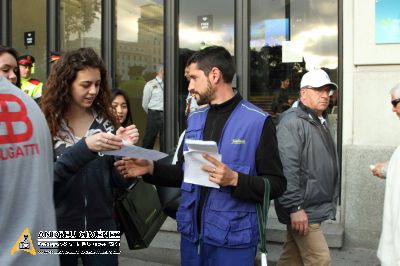 Protesta dels treballadors de les subcontractes de Telefónica Movistar