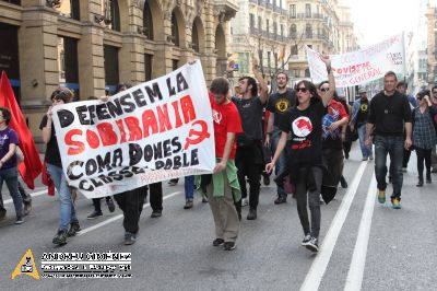 Manifestació anticapitalista del 1 de Maig a Barcelona